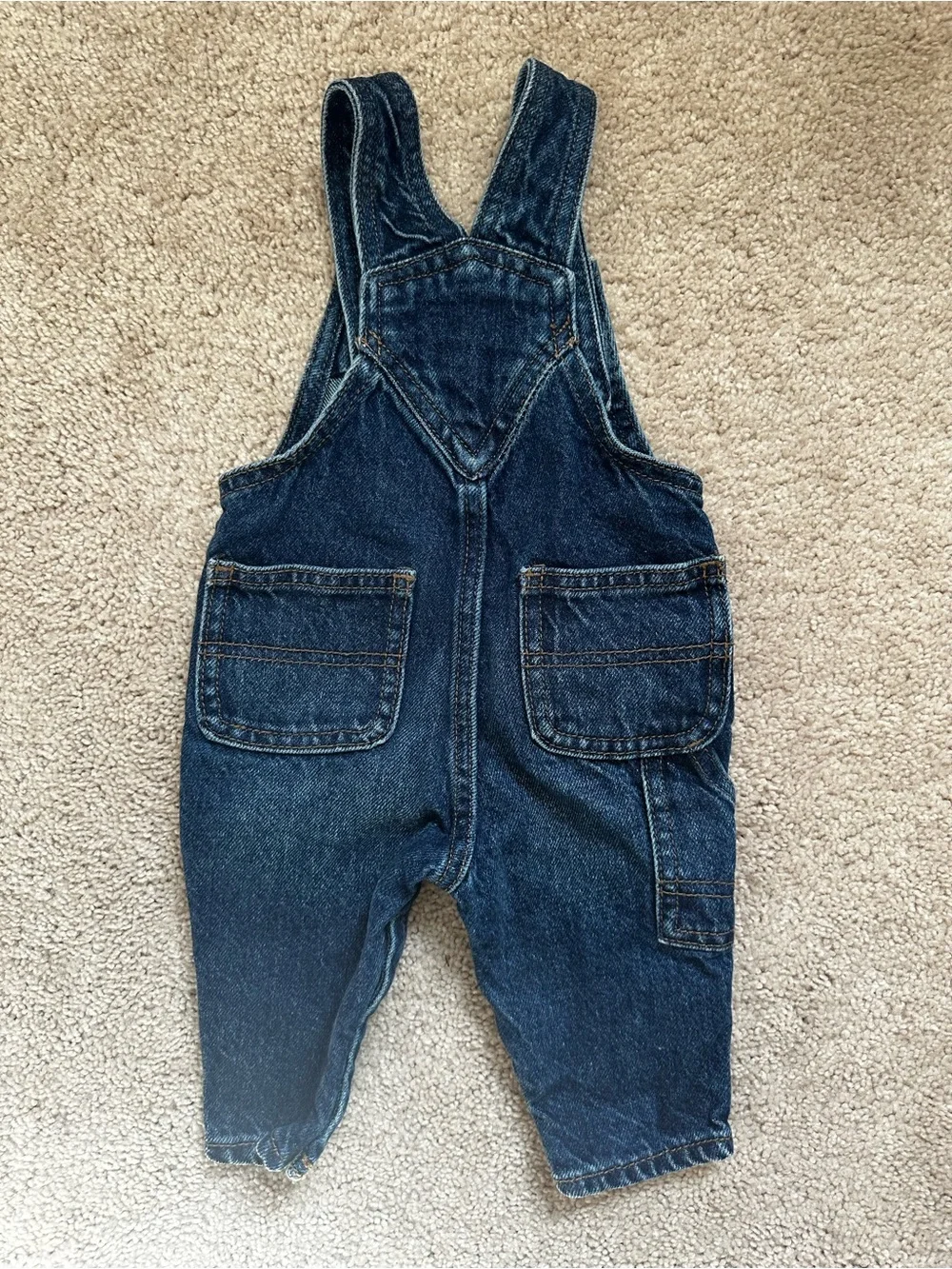 3-6month Old Navy Classic Dark Blue Denim Overalls